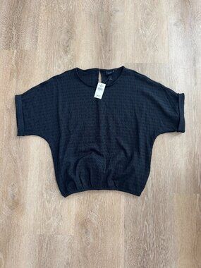 Daytrip Textured Dolman Top Navy Small NWT
